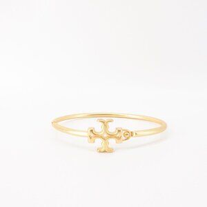 Tory Burch Eleanor Hinged Cuff Bracelet Gold OS